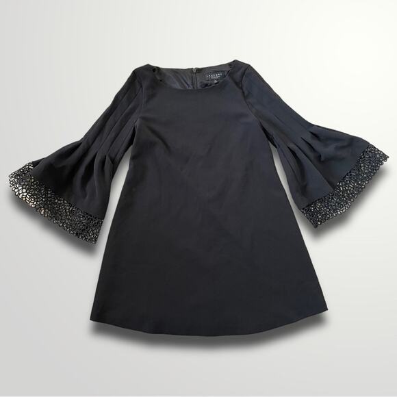 LAUNDRY BY SHELLI SEGAL BELL SLEEVE MINI DRESS BLACK - 0 - Picture 4 of 7